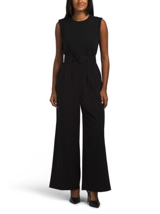 Calvin Klein Pants - CALVIN KLEIN Belted Wide Leg Jumpsuit